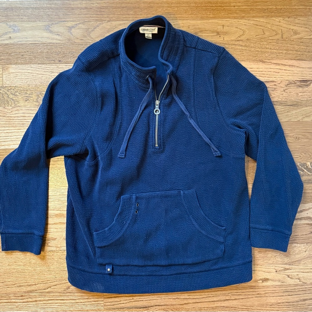 Coldwater Creek Women's Navy Blue Nautical Preppy Pullover Sweater